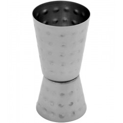 Dosador 50ml E 25ml Para Bebidas Duplo Aço Inox Martelado